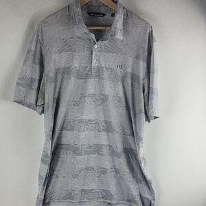 Travis Mathew Gray XL Polo Golf Shirt